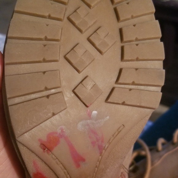 Guess Tan Lace Up Zip Up Light Brown Boots - Picture 4 of 16